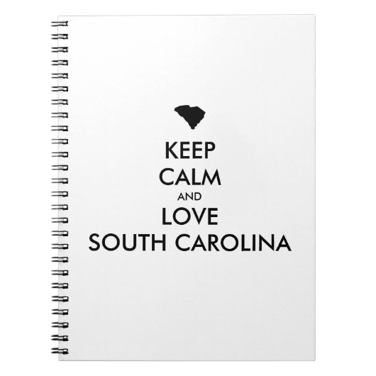 カスタマイズ保可能なCALMとLOVE SOUTH CAROLINA ノートブック (正面)