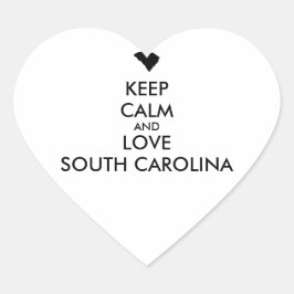 カスタマイズ保可能なCALMとLOVE SOUTH CAROLINA ハートシール
