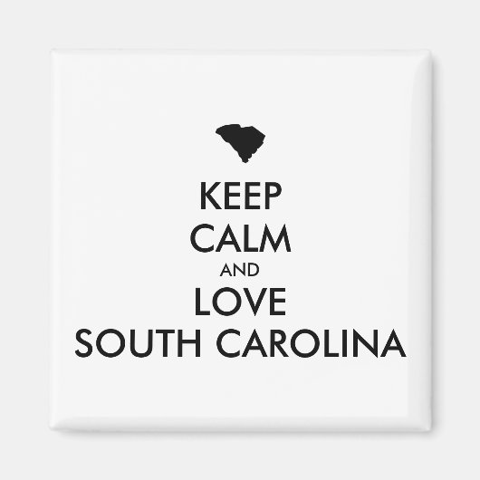 カスタマイズ保可能なCALMとLOVE SOUTH CAROLINA マグネット (正面)
