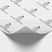 カスタマイズ保可能なCALMとLOVE SOUTH CAROLINA ラッピングペーパー (角)