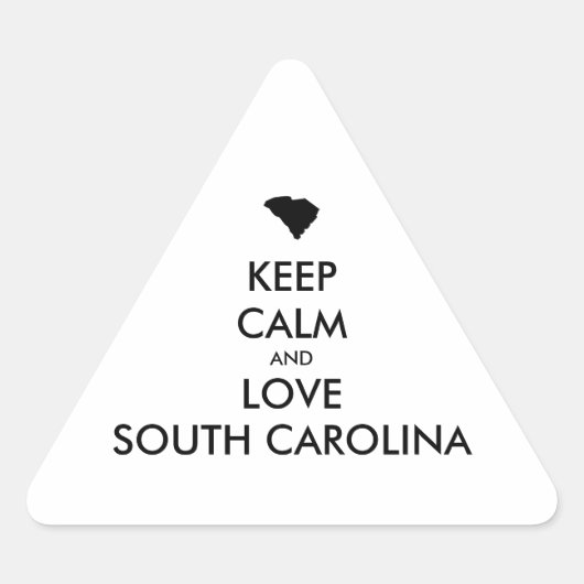 カスタマイズ保可能なCALMとLOVE SOUTH CAROLINA 三角形シール (正面)