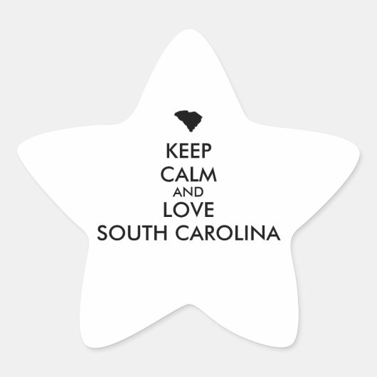 カスタマイズ保可能なCALMとLOVE SOUTH CAROLINA 星シール (正面)