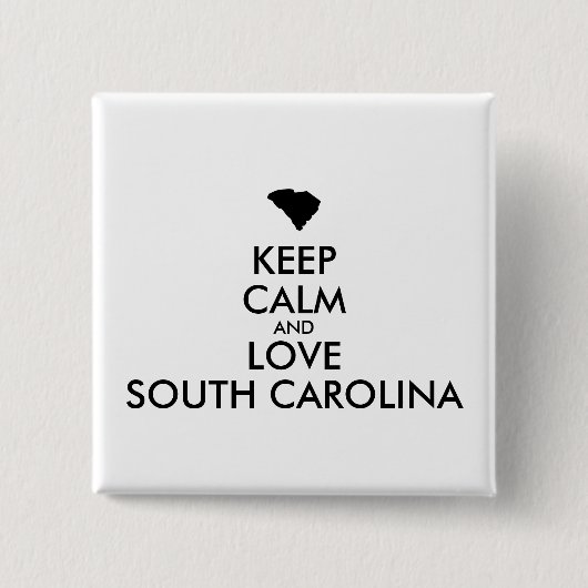 カスタマイズ保可能なCALMとLOVE SOUTH CAROLINA 缶バッジ (正面)