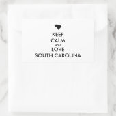 カスタマイズ保可能なCALMとLOVE SOUTH CAROLINA 長方形シール (バッグ)