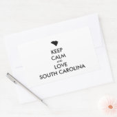 カスタマイズ保可能なCALMとLOVE SOUTH CAROLINA 長方形シール (封筒)