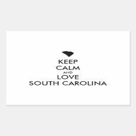 カスタマイズ保可能なCALMとLOVE SOUTH CAROLINA 長方形シール