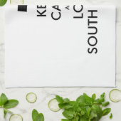 カスタマイズ保可能なCALMとLOVE SOUTH DAKOTA キッチンタオル (折り畳み)