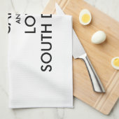 カスタマイズ保可能なCALMとLOVE SOUTH DAKOTA キッチンタオル (四つ折り)