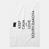 カスタマイズ保可能なCALMとLOVE SOUTH DAKOTA キッチンタオル (縦)