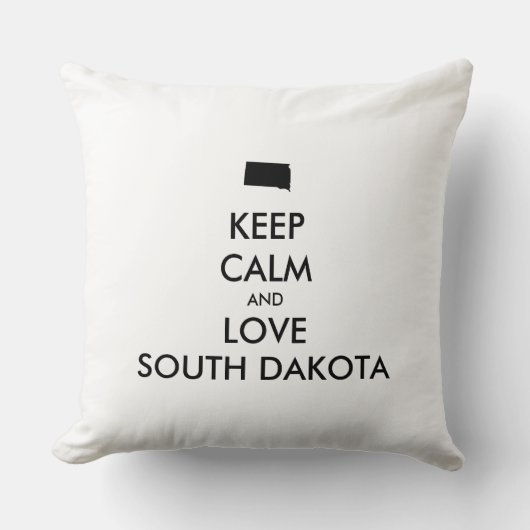 カスタマイズ保可能なCALMとLOVE SOUTH DAKOTA クッション (正面)