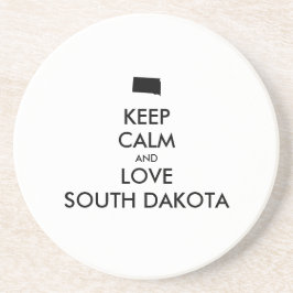 カスタマイズ保可能なCALMとLOVE SOUTH DAKOTA コースター