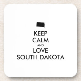 カスタマイズ保可能なCALMとLOVE SOUTH DAKOTA コースター