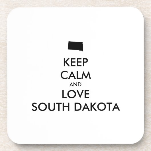 カスタマイズ保可能なCALMとLOVE SOUTH DAKOTA コースター (正面)