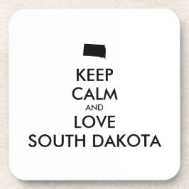 カスタマイズ保可能なCALMとLOVE SOUTH DAKOTA コースター