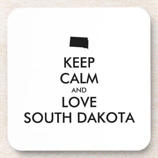 カスタマイズ保可能なCALMとLOVE SOUTH DAKOTA コースター (正面)