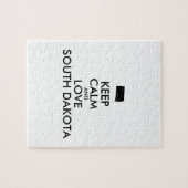 カスタマイズ保可能なCALMとLOVE SOUTH DAKOTA ジグソーパズル (横)