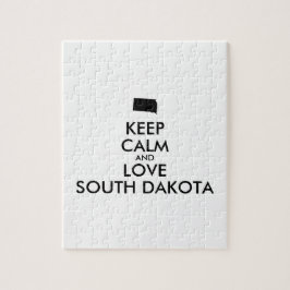 カスタマイズ保可能なCALMとLOVE SOUTH DAKOTA ジグソーパズル