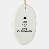 カスタマイズ保可能なCALMとLOVE SOUTH DAKOTA セラミックオーナメント (右)