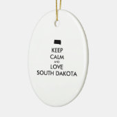 カスタマイズ保可能なCALMとLOVE SOUTH DAKOTA セラミックオーナメント (左)