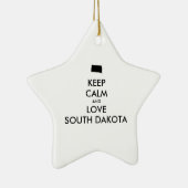 カスタマイズ保可能なCALMとLOVE SOUTH DAKOTA セラミックオーナメント (右)