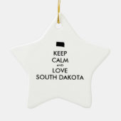 カスタマイズ保可能なCALMとLOVE SOUTH DAKOTA セラミックオーナメント (正面)