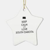 カスタマイズ保可能なCALMとLOVE SOUTH DAKOTA セラミックオーナメント (左)
