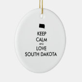 カスタマイズ保可能なCALMとLOVE SOUTH DAKOTA セラミックオーナメント (右)