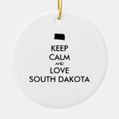 カスタマイズ保可能なCALMとLOVE SOUTH DAKOTA セラミックオーナメント (正面)