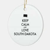 カスタマイズ保可能なCALMとLOVE SOUTH DAKOTA セラミックオーナメント (左)