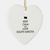 カスタマイズ保可能なCALMとLOVE SOUTH DAKOTA セラミックオーナメント (右)
