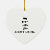 カスタマイズ保可能なCALMとLOVE SOUTH DAKOTA セラミックオーナメント (裏面)