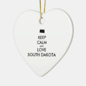 カスタマイズ保可能なCALMとLOVE SOUTH DAKOTA セラミックオーナメント (左)