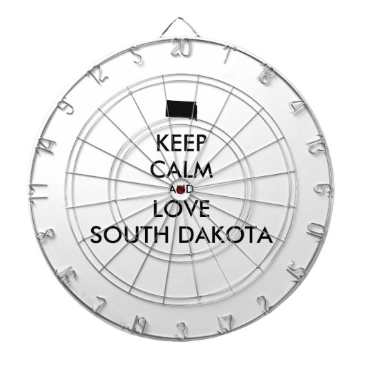 カスタマイズ保可能なCALMとLOVE SOUTH DAKOTA ダーツボード (正面)