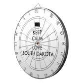 カスタマイズ保可能なCALMとLOVE SOUTH DAKOTA ダーツボード (正面右)