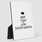 カスタマイズ保可能なCALMとLOVE SOUTH DAKOTA フォトプラーク (側面)
