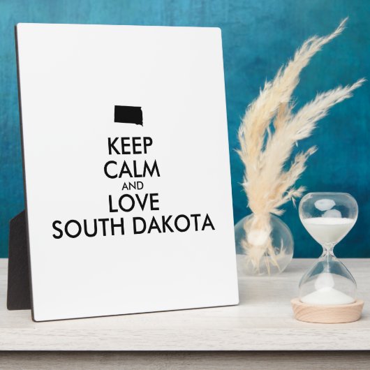 カスタマイズ保可能なCALMとLOVE SOUTH DAKOTA フォトプラーク (側面)