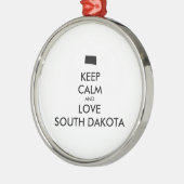 カスタマイズ保可能なCALMとLOVE SOUTH DAKOTA メタルオーナメント (左)