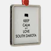 カスタマイズ保可能なCALMとLOVE SOUTH DAKOTA メタルオーナメント (右)