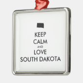 カスタマイズ保可能なCALMとLOVE SOUTH DAKOTA メタルオーナメント (左)
