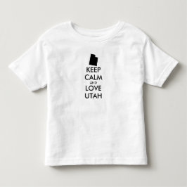 カスタマイズ保可能なCALMとLOVE UTAH トドラーTシャツ