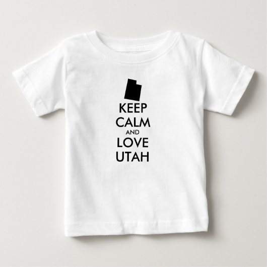 カスタマイズ保可能なCALMとLOVE UTAH ベビーTシャツ (正面)