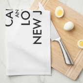 カスタマイズ保可能なCALM AND LOVEニュージャージー キッチンタオル (四つ折り)