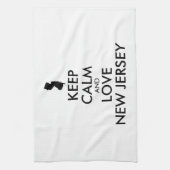 カスタマイズ保可能なCALM AND LOVEニュージャージー キッチンタオル (縦)