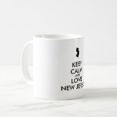 カスタマイズ保可能なCALM AND LOVEニュージャージー コーヒーマグカップ (正面左)
