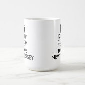 カスタマイズ保可能なCALM AND LOVEニュージャージー コーヒーマグカップ (中央)