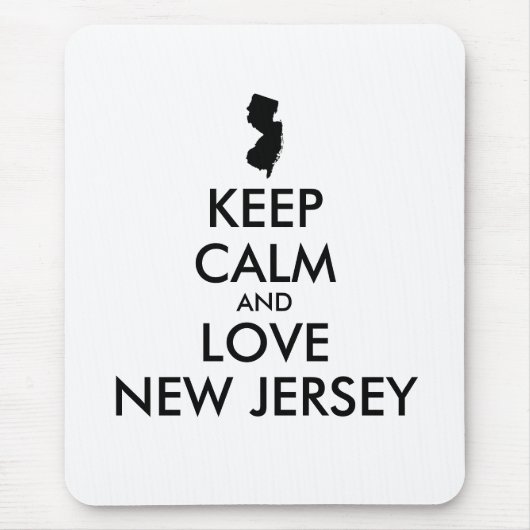 カスタマイズ保可能なCALM AND LOVEニュージャージー マウスパッド (正面)
