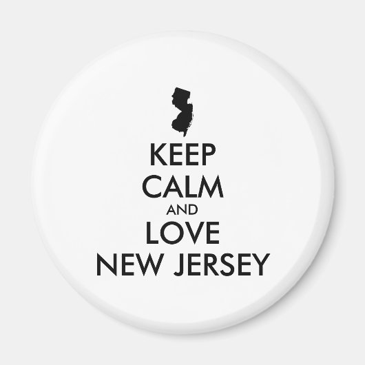 カスタマイズ保可能なCALM AND LOVEニュージャージー マグネット (正面)