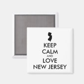 カスタマイズ保可能なCALM AND LOVEニュージャージー マグネット (正面/裏面)
