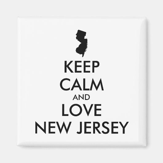 カスタマイズ保可能なCALM AND LOVEニュージャージー マグネット (正面)