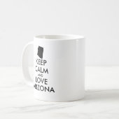 カスタマイズ保可能なCALM and LOVE ARIZONA コーヒーマグカップ (正面左)